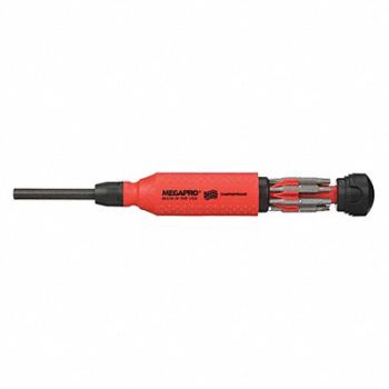 MEGAPRO Multi-Bit Screwdriver NumBits 7, 5PA34