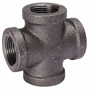 GRAINGER APPROVED Cross Malleable Iron 3/8 in Female NPT, 5PAU4