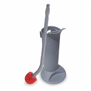 UNGER Toilet Brush with Caddy 26 in L Red, 5PE64