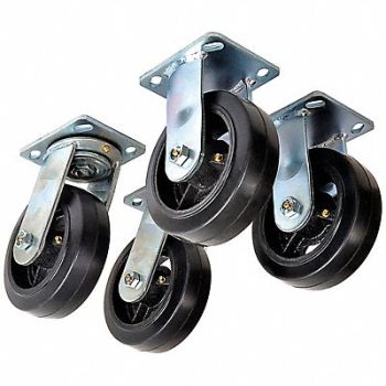 GRAINGER APPROVED Standard Plate Caster Swivel/Rigid PK4, 5PKH8