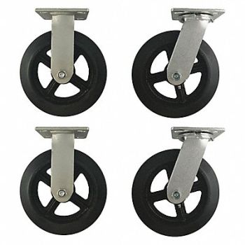 GRAINGER APPROVED Standard Plate Caster Swivel/Rigid PK4, 5PKH9