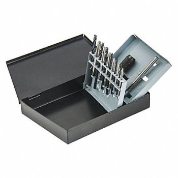 WESTWARD Tap and Drill Bit Set Electrician 13 Pcs, 5PXJ0