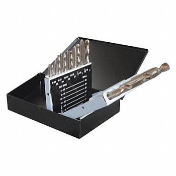 WESTWARD Set Drill And Tap 18pcs, 5PXJ2