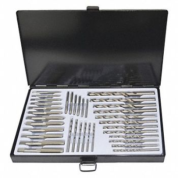 WESTWARD Hand Tap/Drill Bit Set 36 Pcs, 5PXJ5