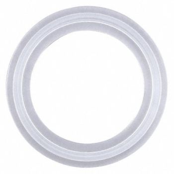 RUBBERFAB Gasket Size 1 1/2 In Tri-Clamp Silicone, 5PYC1