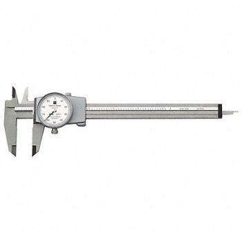 TESA BROWN SHARPE Dial Caliper 6 In 0.001 In Grad Silver, 5RCH8