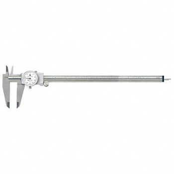TESA BROWN SHARPE Dial Caliper 12 In 0.001 In Grad Silver, 5RCJ0