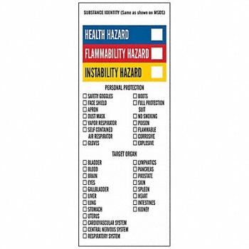 BRADY NFPA Label 8 in H 3 in W PK500, 5RE25