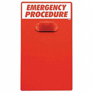 BRADY Emergency Procedure Clipboard, 5RE35