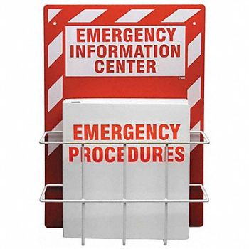 BRADY Emergency Information Center 4-1/2 in D, 5RE38