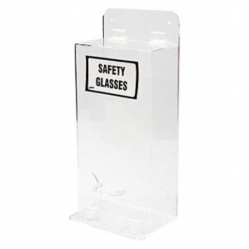 BRADY Prot Eyewear Disp Stk Clr Acryl Wall Mtg, 5RE40