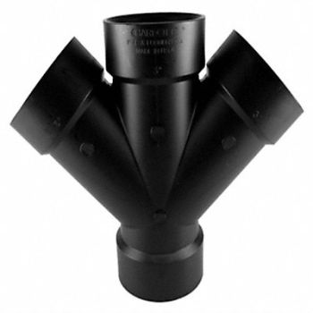 GRAINGER APPROVED Double Wye 4 in Schedule 40 Black, 5REA7