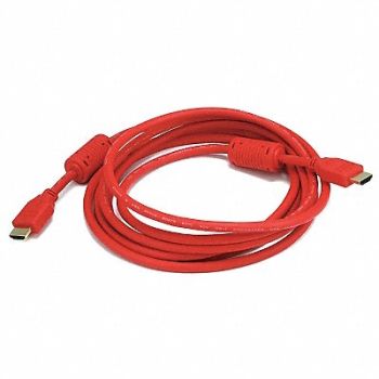MONOPRICE HDMI Cable High Speed Red 10ft. 28AWG, 5RFF8