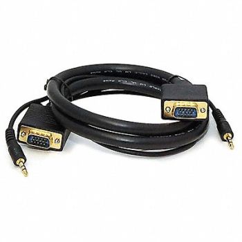 MONOPRICE CPU Cord SVGA/3.5mm Stereo M to M 3ft, 5RGE4