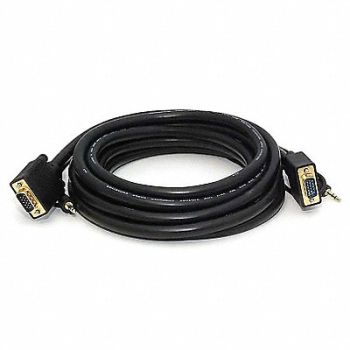 MONOPRICE CPU Cord SVGA/3.5mm Stereo M to M 15ft, 5RGE7