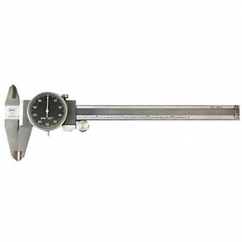 MAHR Dial Caliper 0-6 In 0.001 In Grad Black, 5RHK2