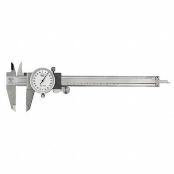 MAHR Dial Caliper 0-150mm 0.01mm Grad White, 5RHK3