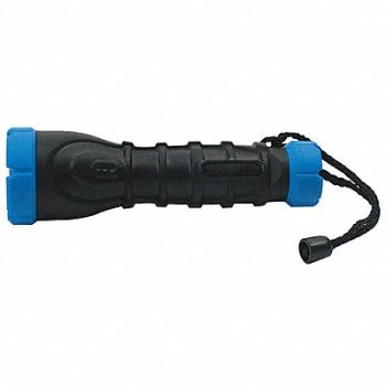 GRAINGER APPROVED Handheld Flashlight Rubber Black 100lm, 5RHP7