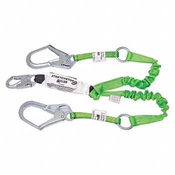 HONEYWELL MILLER Shock-Absorbing Lanyard Green, 5RRF4