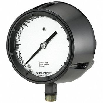 ASHCROFT K4216 Pressure Gauge 0 to 60 psi 4-1/2In 1/2In, 5RYC6