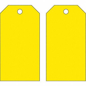 BRADY Blank Tag Polyester Colored PK25, 9UD31