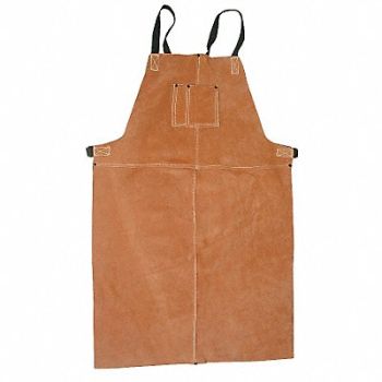 CONDOR Welding Bib Apron Leather 36 x 24 In, 5T179