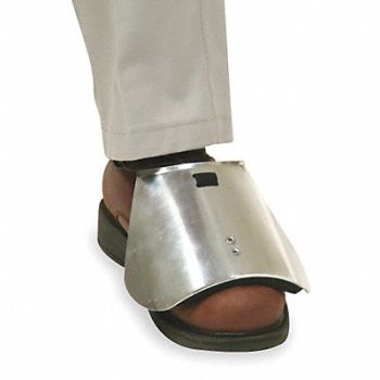 GRAINGER APPROVED Foot Guard Universal Size Silver PR, 5T456