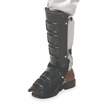 GRAINGER APPROVED Shin Guard Universal Size Black PR, 5T458