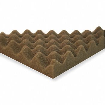 SOUND SEAL Acoustic Foam Convoluted Gray 3in PK4, 5T494