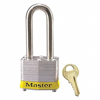 MASTER LOCK D1931 Lockout Padlock KD Yellow 1-1/4 H, 5T814