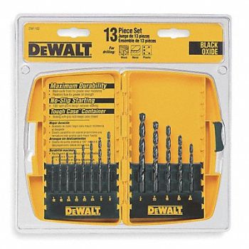 DEWALT Jobber Length Drill Set 13pc HSS, 5TE17