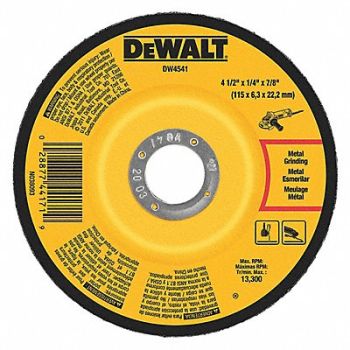 DEWALT Depressed Center Whl T27 4.5x1/4x7/8 AO, 5TE70