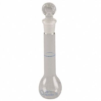 LAB SAFETY SUPPLY Flask Class B Volumetric Glass 10mL PK12, 5PRZ4