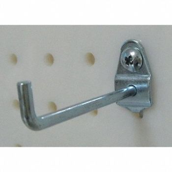 GRAINGER APPROVED G0563 Single Rod Pegboard Hook 3 in L PK10, 5TPD1