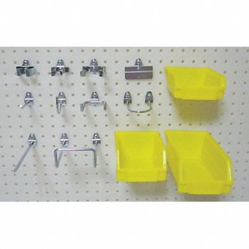 GRAINGER APPROVED G0587 Pegboard Hook Assortment Kit, 5TPF6
