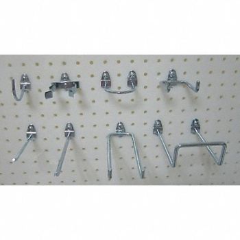 GRAINGER APPROVED G0588 Pegboard Hook Assortment Kit, 5TPF7