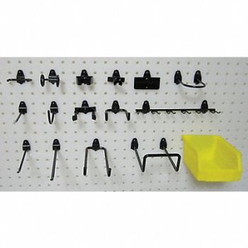 GRAINGER APPROVED G0586 Pegboard Hook Assortment Kit 13/32 in L, 5TPJ4
