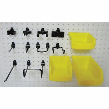 GRAINGER APPROVED G0587 Pegboard Hook Assortment Kit, 5TPJ5