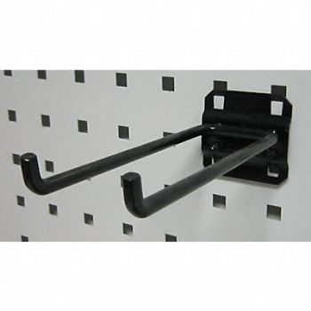 GRAINGER APPROVED G0541 Double Rod Pegboard Hook 6 1/4 in L PK5, 5TPL3