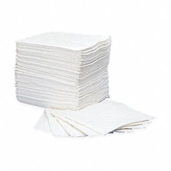 OIL-DRI Absorb Pad Oil-Based Liquids White PK50, 5TR18
