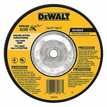DEWALT Depressed Center Whl T27 6x1/8x5/8-11 AO, 5TU12