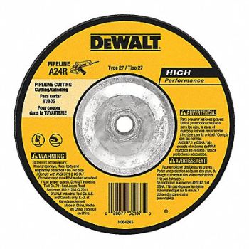 DEWALT Depressed Center Whl T27 5x1/8x5/8-11 AO, 6HD87
