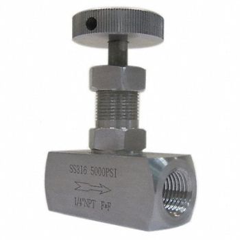 GRAINGER APPROVED Needle Valve 1/4 NPT 1/4 NPT, 5TUL9