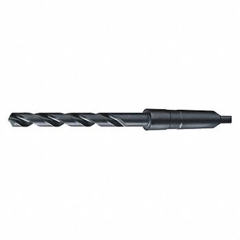 WESTWARD Taper Shank Drill 1 1/2 #4MT Blk Oxide, 5TVH6