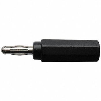 GRAINGER APPROVED Banana Jack to Plug Adapter 20A Black, 5TWZ0