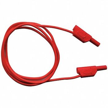 GRAINGER APPROVED Test Lead Stackable Banana Plug Red, 5TXA8