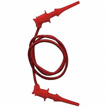 GRAINGER APPROVED Mini Test Clip 30VAC/60VDC Red, 5TXD2