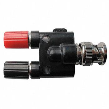 GRAINGER APPROVED BNC Adapter Male to Double Binding Post, 5TXE2