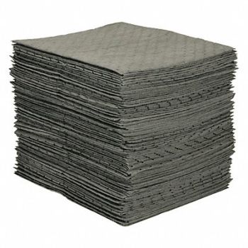 BRADY SPC ABSORBENTS Absorbent Pad Universal Gray PK100, 5UZ46