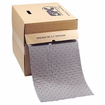 BRADY SPC ABSORBENTS Absorbent Roll Chem/Hazmat Gray 150 ft.L, 5TZX2